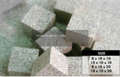 Sawn Granite Cubes